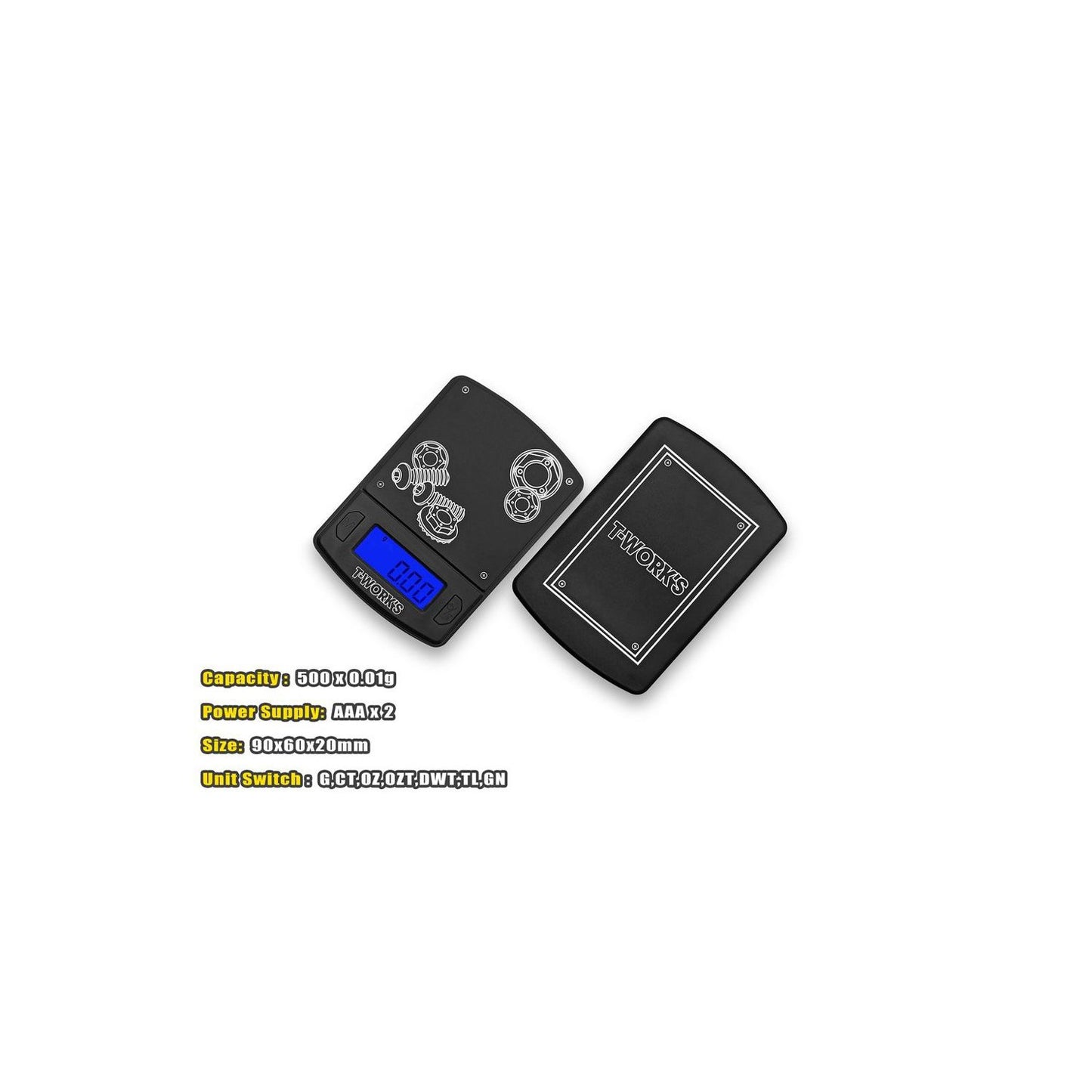 T-WORKS Precision Weight Scale (Max 500g, increment 0.01g)