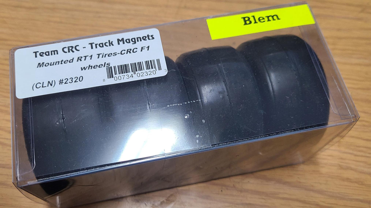 Mounted RT1 Rubber Tires on CRC F1 Wheels (4) – BLEM