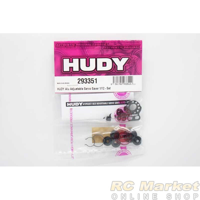HUDY 293350 Alu ADJUSTABLE Servo Saver 1/12 - Set