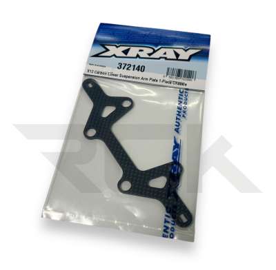 X12 CARBON LOWER SUSPEN. ARM PLATE FOR 1-PIECE CHASSIS