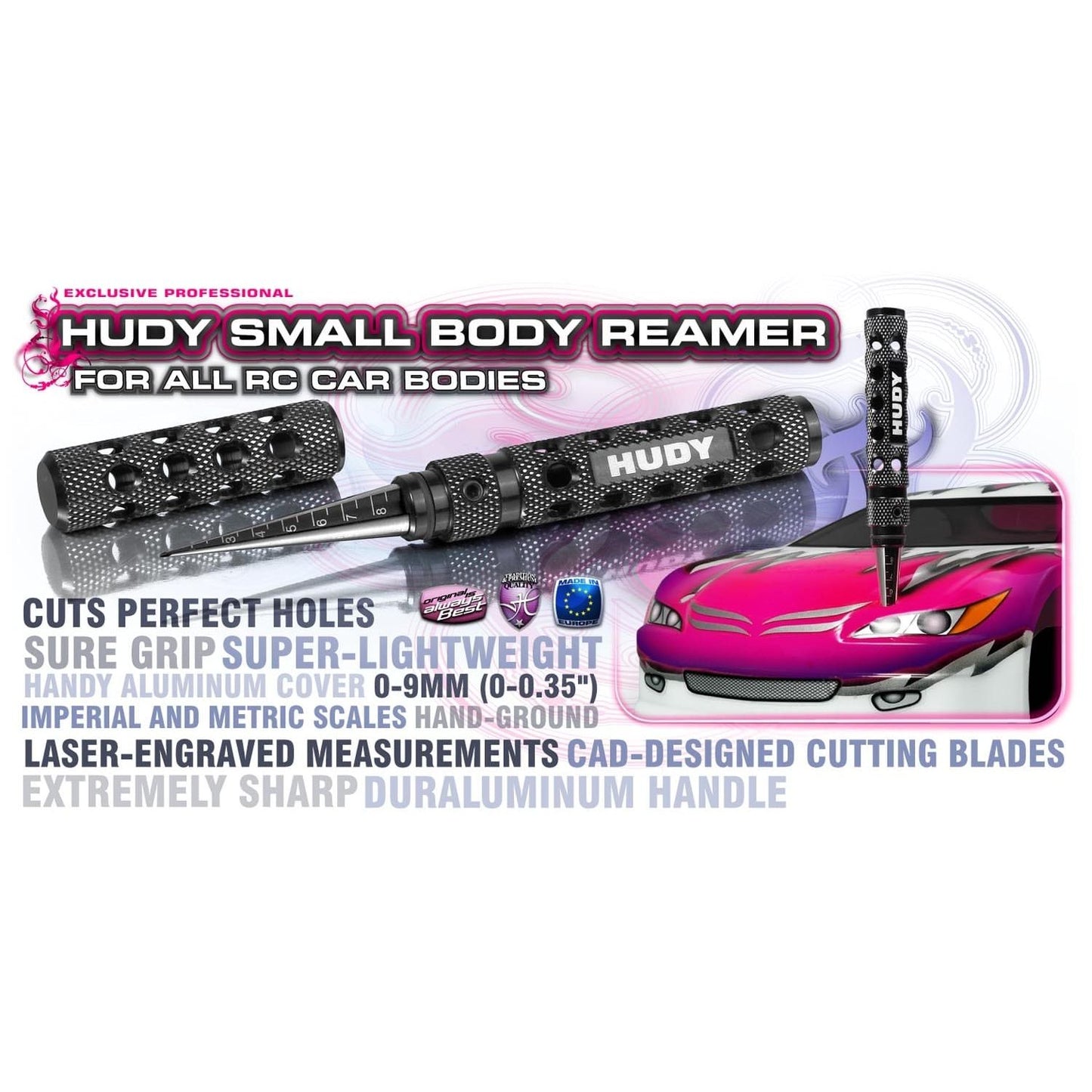 Hudy Limited Edition - Reamer for Body 0-9mm + Cover - Small