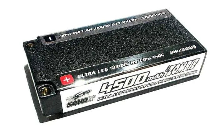 Team Zombie SENDIT 4500mAh 7.6v HV 140c 2S ULCG Shorty