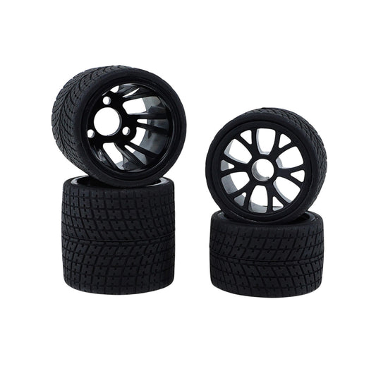 R12 1/12th Rubber Tires (4) Pre-Mounts