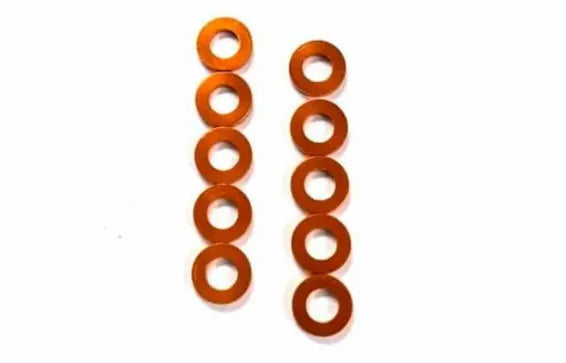 Team Zombie Alloy 3x6mm High Precision Shims Orange