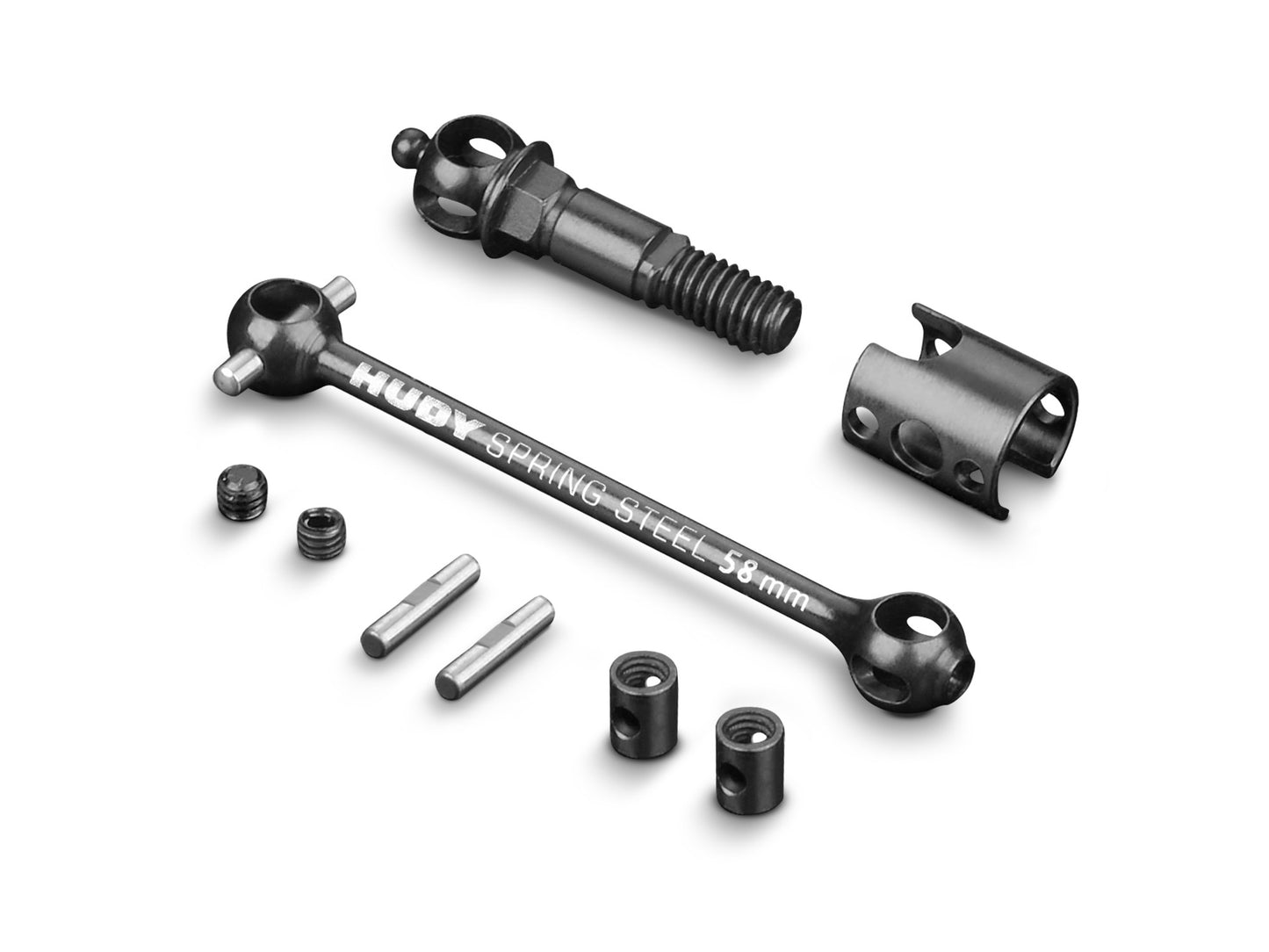 X4 ECS DRIVE SHAFT 58MM - HUDY SPRING STEEL - SET