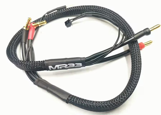 MR33 2S All-Black Charging Lead - 600mm - (4 / 5mm Dual Plug)